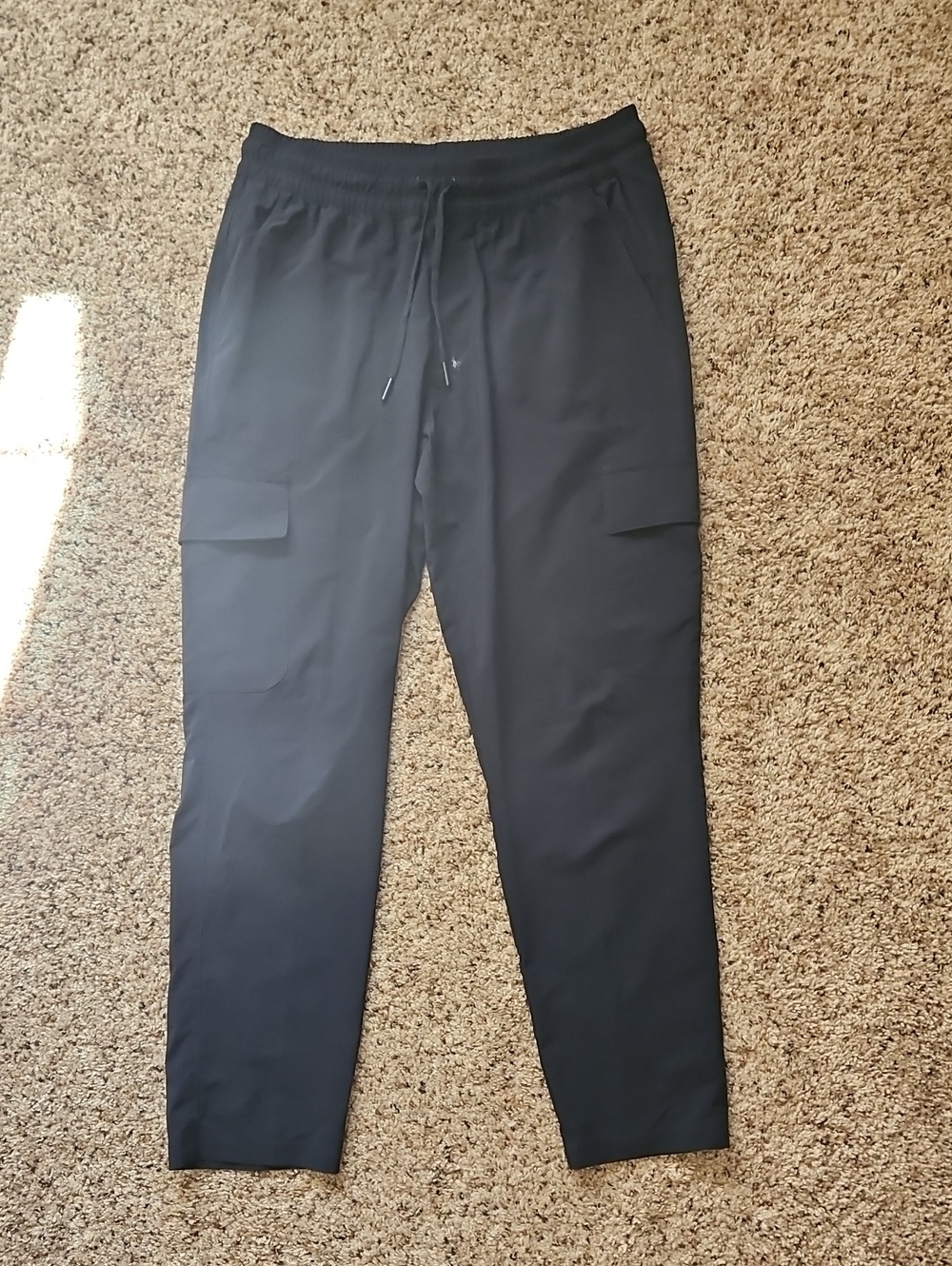 North Face Navy Athletic Cargo Pants - Stretch Drawstring Waist